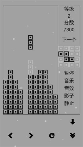 经典俄罗斯方块黑白版截图4